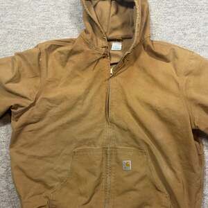Carhartt J131 BRN Thermal Lined Firm Duck Active Jacket Made in USA